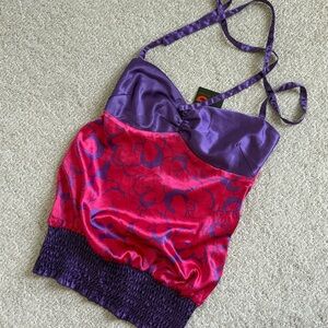 G by Guess Purple and Pink Floral Camisole